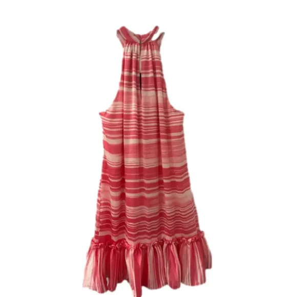 Trina Turk Zuri 2 Pink Striped Mini Dress NWT Size L - Picture 2 of 10